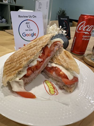 Beef and mozzarella panini at the lunch box pattaya