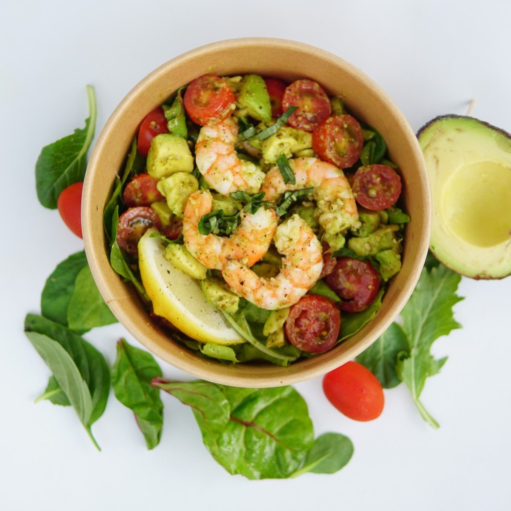 Salads - Prawns Avocado Pesto Salad 1