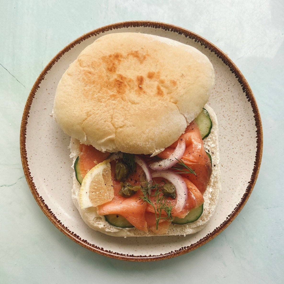 Breakfast Panini - Smoked Salmon Grilled 1